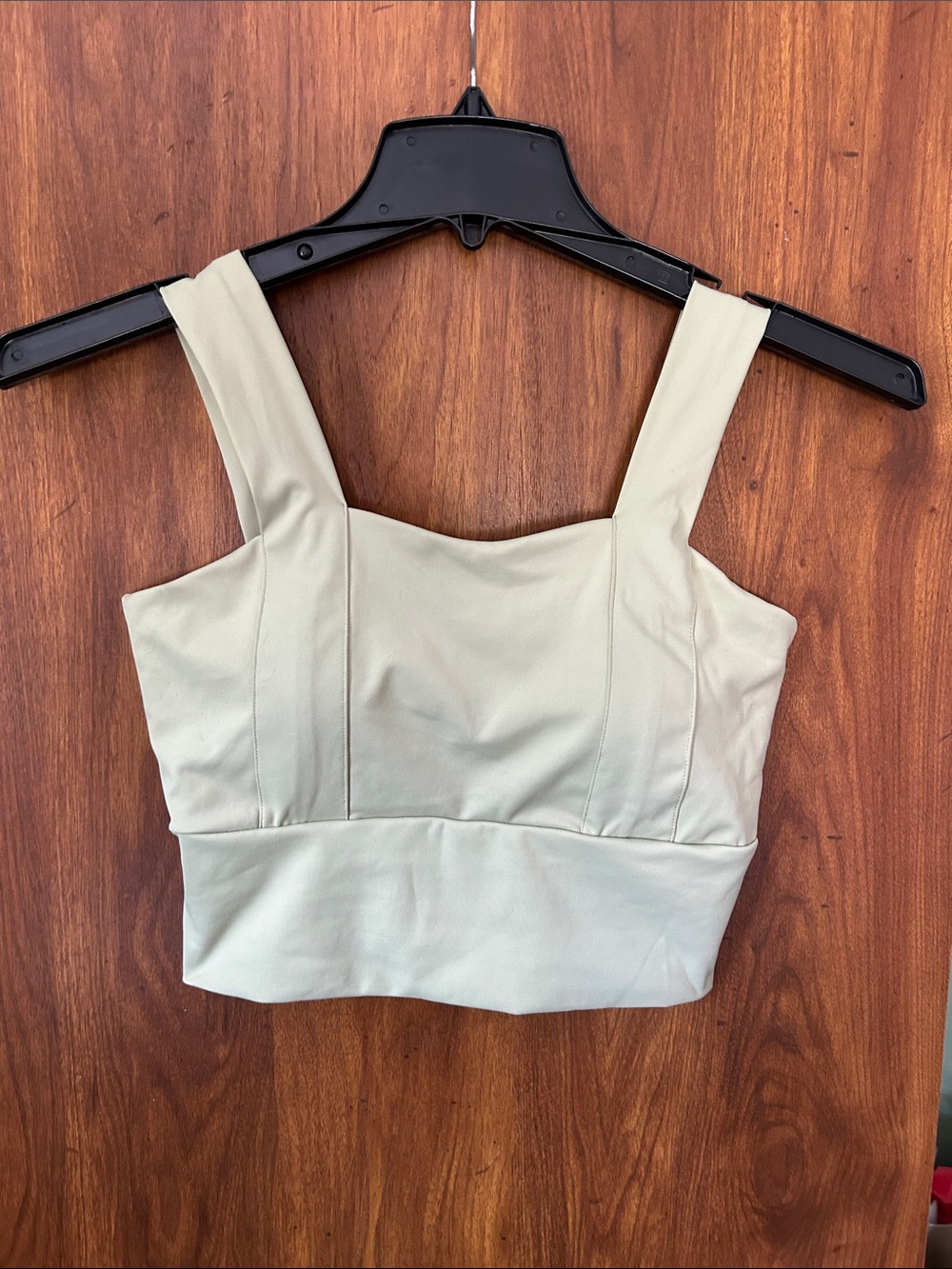 Square Neck Crop Tank Top or Sports Bra in Light Sage
